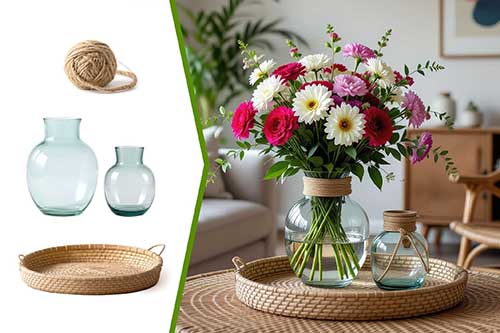 花瓶组件,生成创意组合效果图